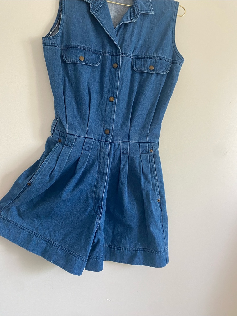 Seattle Gear • Made in USA Denim Romper • 100% Cotton • Rare Vintage - Picture 3 of 9